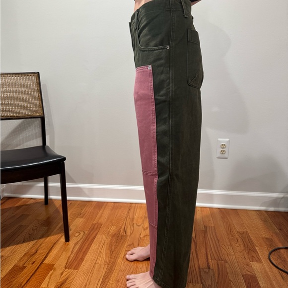 Rachel Comey Olive and Pink Handy Jeans - Picture 3 of 6